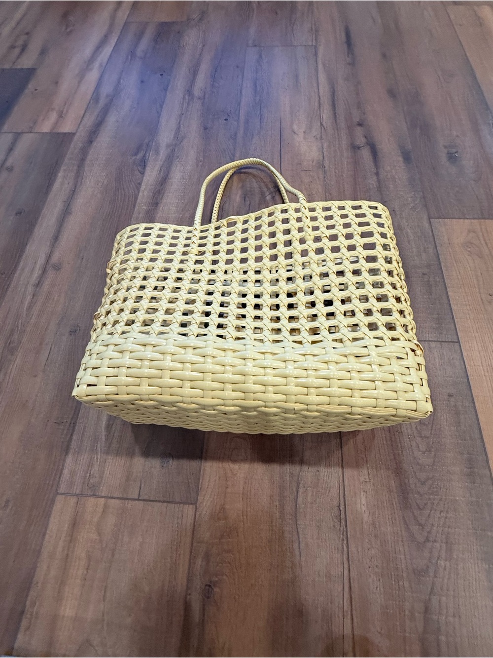 Threshold Yellow Woven Tote Bag